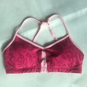 Pink floral LUCY sports bra Size Small